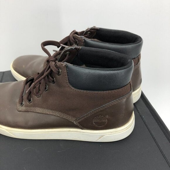 Timberland men’s dark  brown leather lace up Chukka boots size 9 A113N - Picture 6 of 16
